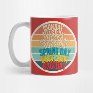 F1 funny race week sprint, qualifying, race day, Formula 1 Graphic shirt (please send us a message if you want another custom design) Mug